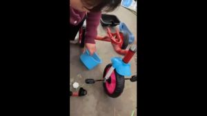 kids bicycle 2-5 years old childrens tricycle stroller bike for girls anti-rollover pedal car