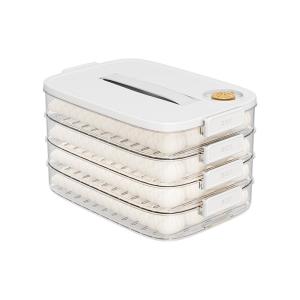 MEIZHUFU | Food-Grade Refrigerator Storage Box for Dumplings Wontons and Eggs