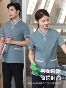 Quần Áo Làm Vệ Sinh Nhà Cửa Cho Nữ Thoáng Khí Thấm Mồ Hôi Quần Áo Làm Vệ Sinh Khách Sạn Quần Áo Bảo Hộ Lao Động Mùa Hè