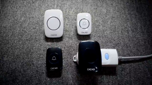 【Wireless Doorbell】CACAZI Door Bell Waterproof Wireless DoorBell 300M Range Intelligent Home Doorbell Door Smart Ring