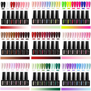 6pcs Gel Nail Polish Set HEMA Free 7ml Semi Permanent Soak Off UV Gel Varnish Nail Art Decoration Summer Nails Nail Supplies DIY