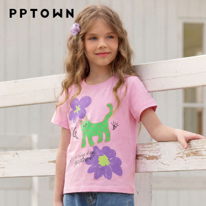 PPTOWN | Antibacterial Printed T-Shirt Big Girls