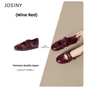 Josiny | Soft Lightweight Low-Cut Mary Jane Shoes Cross Strap