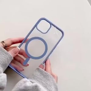 Colorful Transparent For Magsafe Magnetic Wireless Charging Case for iPhone 17 16 15 14 13 12 11 Pro Max Hard Acrylic Cover