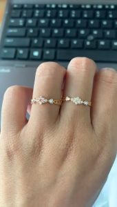 CINCIN WANITA DEWASA KOREA AESTHETIC RING GOLD CINCIN EMAS KADAR 375 (8 KARAT) DAN KADAR 300 (6 KARAT) CINCIN SALJU HATI FROZEN CANTIK MODEL BARU CINCIN EMAS MURAH MEWAH CK 261