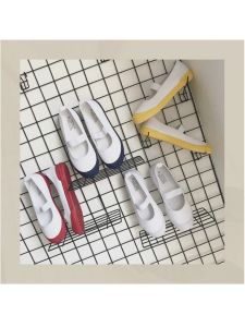 National Road JK Shoes Versatile Japanese Style Lightweight Flat Bottom Nursing Fabric Shoes New Round Head Indoor Shoes for Daily Use