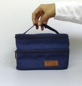 Travel organizer bag susun polos pouch makeup wanita tempat skincare waterproof wadah tempat rias