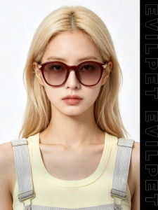Evil Pet | Round Gradient Red UV Protection Sunglasses