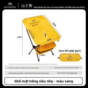 Mountainhiker | MOUNTAINHIKER Siêu Nhẹ Gấp Di Động Ghế Mặt Trăng Hợp Kim Nhôm Ghế Ngoài Trời Dành Cho Cắm Trại Đi Bộ Đường Dài Câu Cá Với Túi Bảo Quản
