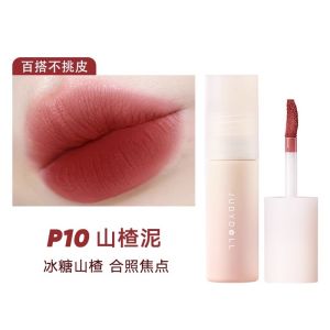 Judydo Velvet Lip Mud Collaborative Small Milk Mud Lip Glaze Matte Red Mountain Zoo Lipstick P01 Color Boosting Easy to Apply