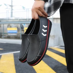 Waterproof Mens Rain Boots Low Cut Spring Summer Fishing Shoes Lightweight Wear Resistant Plastic Upgraded Version Adult Youth