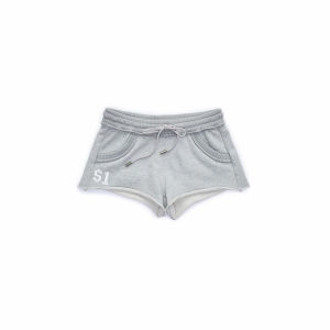 1JINN STUDIO | Retro Colorblock Bone Embroidery Cotton Short Sweatpants