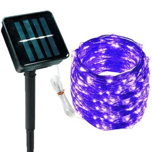 Garden Decoration Outdoor Festoon Solar Garland LED Fairy Copper Wire Light String Holiday Lighting for Wedding Party Christmas