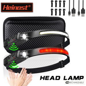 USB Rechargeable LED Sensor Headlamp XPE+COB Headlight Led Head Torch Camping Search Light Head Flashlight for Fishing Lantern