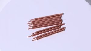 2/10 Cái 3*50mm Tím Đồng Oxit Điện Cực Đầu Cho 18650 Pin Điện Hai Đầu Điểm Hàn Kim Chất Lượng Cao