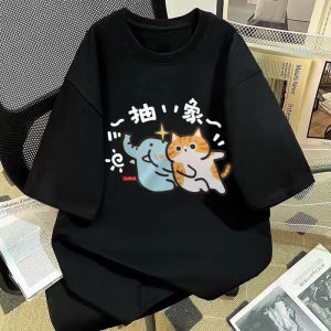 SUOSHE | Cute Cat Print T-shirt 300kg