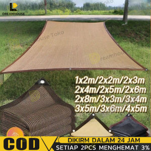 Paranet 95% Anti UV Sunshade Net Tabir Surya Coklat Jaring Jaring Kebun Jaring Rumah Kaca Jaring Tabir 2*3M 1*2M