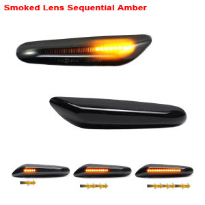 For BMW X3 E83 X1 E84 X5 X53 E60 E61 E46 E81 E82 E90 E92 E87 E88 Sequential Flashing LED Turn Signal Side Marker Light Blinker