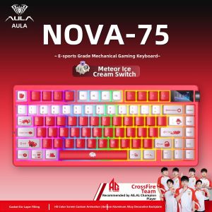 AULA-MOJING | Bàn Phím Cơ Chơi Game Tùy Chỉnh Ba Chế Độ Không Dây Bluetooth