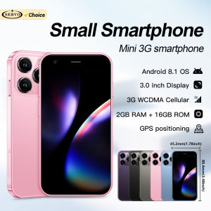 SERVO | SERVO 15SE Mini Smartphone 3G Network Android System Google Play RAM 2GB ROM 16GB WiFi Face Unlock 2 SIM 3.0" Pocket Smart Phone