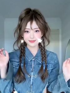 Tóc giả dạng kẹp đuôi ngựa kèm 4 sợi tết sẵn phong cách Hàn Quốc cặp sau đầu - PHỤ KIỆN RYRY