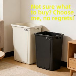Large Capacity Square Open-top Trash Can 30L