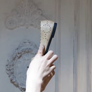 Hollow-carved design Flat Soft Sandals Doll Shoes for women