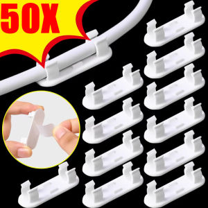 20/50PCS Portable Self-Adhesive Cable Management Clip Car Dashboard Data Cable Clip Cable Manager No-Punch Tie Clip Car Interior Accessories
