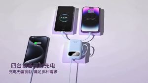 BYMO Power Bank PD Fast Charging Built In Dual-Cable Digital Display For Phone 20000mAh 22.5W