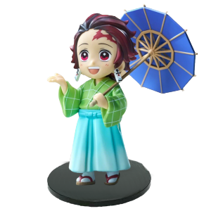 Bandai | New Anime Figure Demon Slayer Figures Kimetsu No Yaiba Doll Plum Rain Series Blind Box Figurine Warrior Action Figure Model Toys