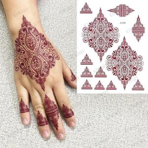 HENNA TEMPEL PUTIH & MAROON / HENA STIKER NAIL ART