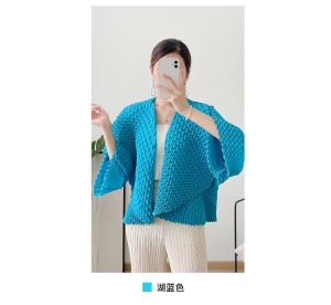 เสื้อผ้าคลุมไหล่ทำด้วยมือจีบแฟชั่นอารมณ์ขนาดบวกคาร์ดิแกน Ys22287อเนกประสงค์