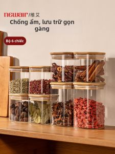 Sealed Spices Storage Jar Borosilicate Glass