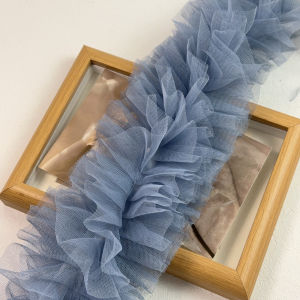 ผ้าตาข่ายลูกไม้ 3 มิติ ชั้นหลายชั้น ขอบลูกไม้ 10 ซม. ทำมือ วัสดุสำหรับตกแต่งเสื้อผ้า คอ เสื้อผ้า หมวก งานปักลาย