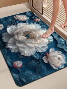 Absorbent Bathroom Kitchen Door Mat Quick Dry Soft Pad Anti Slip Rug Entrance Floor Carpet Natural Rubber Digital Printing