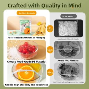 CHAHUA | Food Grade Reusable Food Storage Bags with Elastic