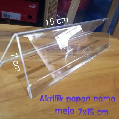 AKRILIK PAPAN NAMA MEJA NAME PLAT TAG 7X15 CM