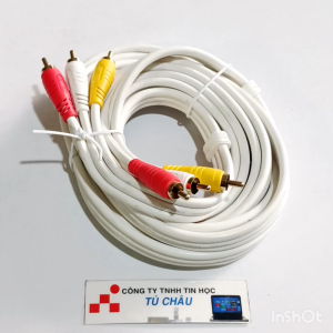 Cáp âm thanh AV 6 đầu dài 3m / Hiệu JSJ cáp dày chất lượng chống nhiễu