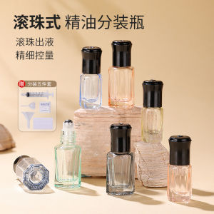 Portable Travel Essential Oil Roller Bottle Hair Growth Liquid Eye Serum Dispenser High End Glass Bottle Steel Ball