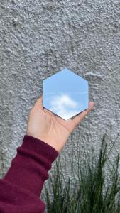 Termurah Kaca Cermin Hexagonal Asli Kaca 100% Ukuran 10CMX85CM / Cermin Dinding / Cermin Segi Enam / Cermin Aesthetic / Dekorasi Dinding Rumah Minimalis