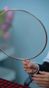 Lưới đậy chảo chống văng dầu mỡ inox có tay cầm nắp lưới ngăn bỏng bắn dầu mỡ khi chiên rán