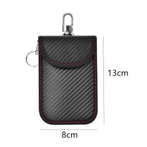 Faraday Bag for Key Fob Cage Protector Car RFID Signal Blocking Key Fob Protector Anti-Theft Pouch Double-Layers of Carbon Fiber
