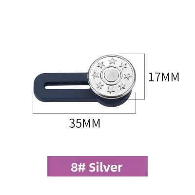 Adjustable Large Button Jeans Waist Expander Removable No Sew Elastic Buckle Trouser Size Increaser DIY Sewing Accessory