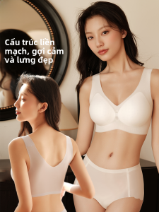MiiOW | Áo ngực không dây thoải mái Catman kiểu vest một mảnh cỡ nhỏ cố định dây đeo vai rộng áo ngực mỏng kiểu nữ