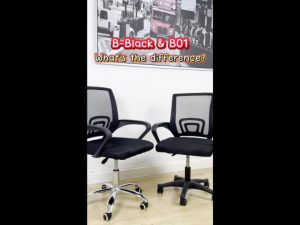 HTD SPORT Kursi Kantor Hidrolik Hitam Kursi Kerja Multifungsi Roda Berputar CHB Steel CHB01