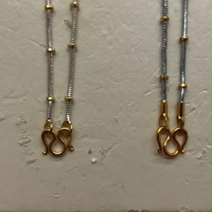 สร้อยคอสองกษัตริย์ลายกระดูกงูคั่นเม็ด ความยาว 16 18 นิ้ว ใส่ในชีวิตประจำวันได้ พร้อมส่ง