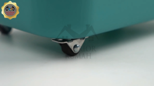 Roda Castor Putar Hidup Mati Mini 0.5 Inch Orange & Coklat Plat Oval Furniture Lemari Wheel Caster