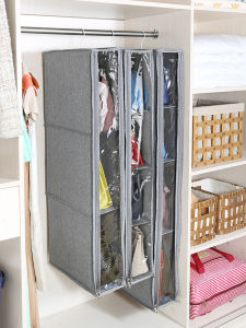 Transparent Clothing Storage Bag Hanging Bag Dustproof Artisanal Multi-layer Wardrobe Organizer for Handbags Japanese Style