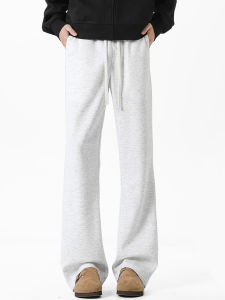 กางเกงวอร์มขาตรงทรงหลวมสไตล์ลำลองสำหรับผู้ชาย ทรงขากระบอกเล็ก สไตล์ฤดูใบไม้ร่วง กางเกงขายาวทรงหลวม สีสันสดใส ระบายอากาศได้ดี