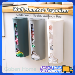 Wall Mounted Garbage Bag Storage Box Underwear Panties Socks Storage Closet Organizer Kitchen Bathroom Storage Box